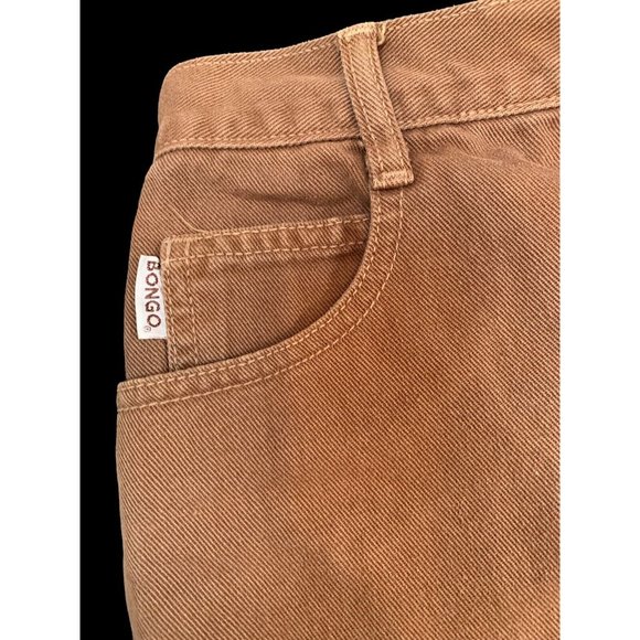 Vintage BONGO Women Distressed Nutmeg Brown Denim MOM Shorts Sz 9 Montesano USA - Picture 6 of 7